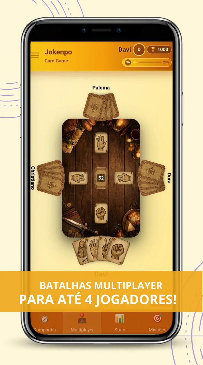 Tela com o t&iacute;tulo BATALHAS MULTIPLAYER PARA AT&Eacute; 4 JOGADORES